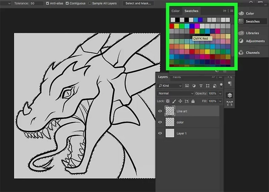 how-to-change-line-art-color-in-photoshop